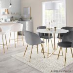 Fran Contemporary Velvet Dining Chairs in Gold and Silver (Set of 2) (Set of 2)
