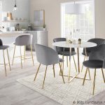 Fran Contemporary Velvet Dining Chairs in Gold and Silver (Set of 2) (Set of 2)