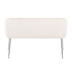 Fran Cream Velvet Chrome Metal Contemporary Accent Bench 15 Fran Cream Velvet Chrome Metal Contemporary Accent Bench