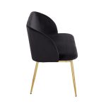 Fran Glam Black Velvet Gold Steel Bench 13 Fran Glam Black Velvet Gold Steel Bench