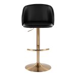 Fran Gold Black Contemporary Adjustable Barstool (Set of 2) 18 Fran Gold Black Contemporary Adjustable Barstool (Set of 2)