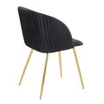 Fran Gold Black Velvet Pleated Contemporary Chairs (Set of 2) 17 Fran Gold Black Velvet Pleated Contemporary Chairs (Set of 2)
