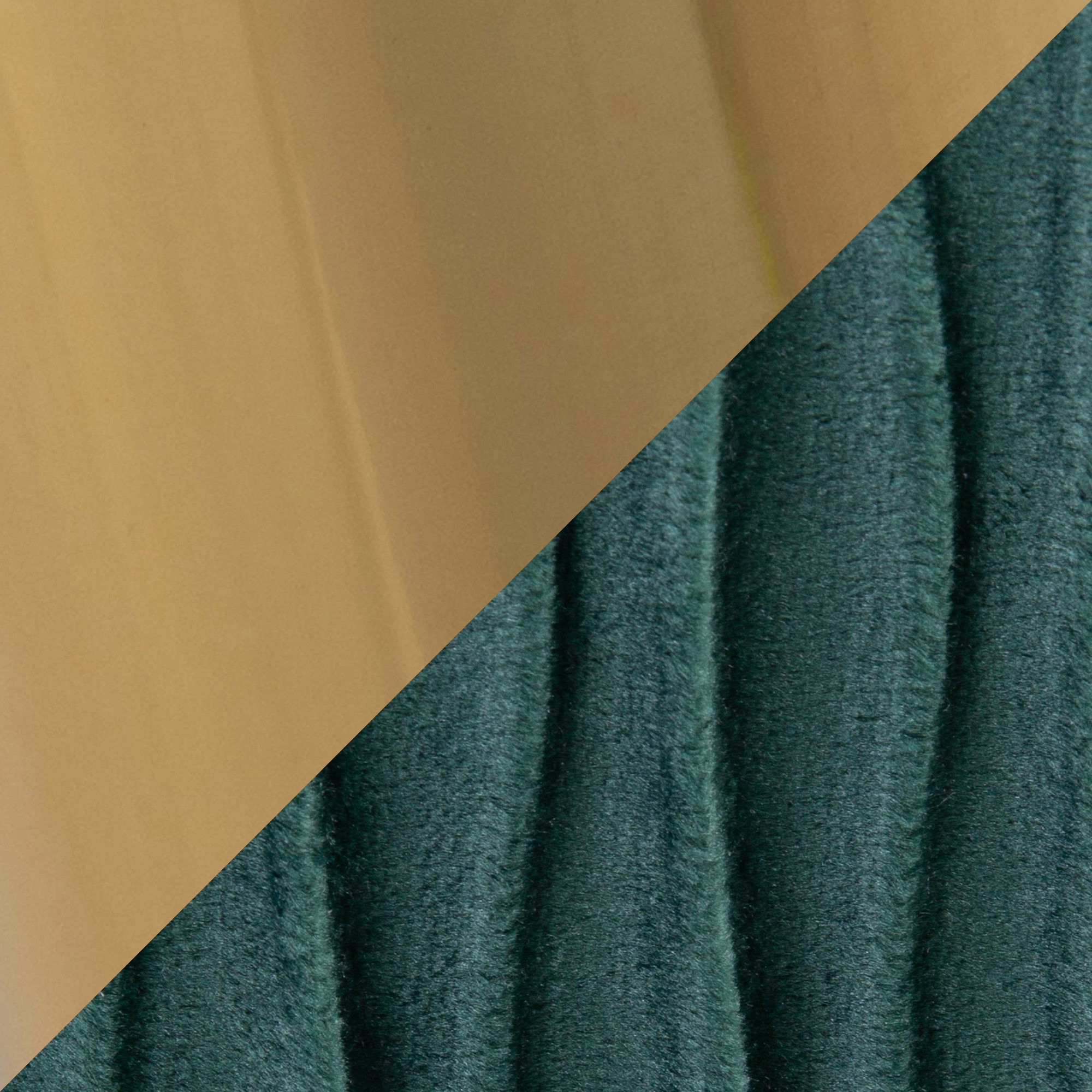 Fran Gold Green Velvet Pleated Counter Stools (Set of 2) 9 Fran Gold Green Velvet Pleated Counter Stools (Set of 2) - Image 9