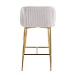 Fran Gold Silver Velvet Pleated Contemporary Counter Stools (Set of 2) 15 Fran Gold Silver Velvet Pleated Contemporary Counter Stools (Set of 2)