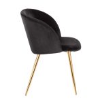 Fran Gold and Black Velvet Contemporary Dining Chairs (Set of 2) 17 Fran Gold and Black Velvet Contemporary Dining Chairs (Set of 2)