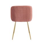 Fran Gold and Blush Velvet Contemporary Dining Chairs (Set of 2) 16 Fran Gold and Blush Velvet Contemporary Dining Chairs (Set of 2)