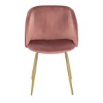 Fran Gold and Blush Velvet Contemporary Dining Chairs (Set of 2) 17 Fran Gold and Blush Velvet Contemporary Dining Chairs (Set of 2)