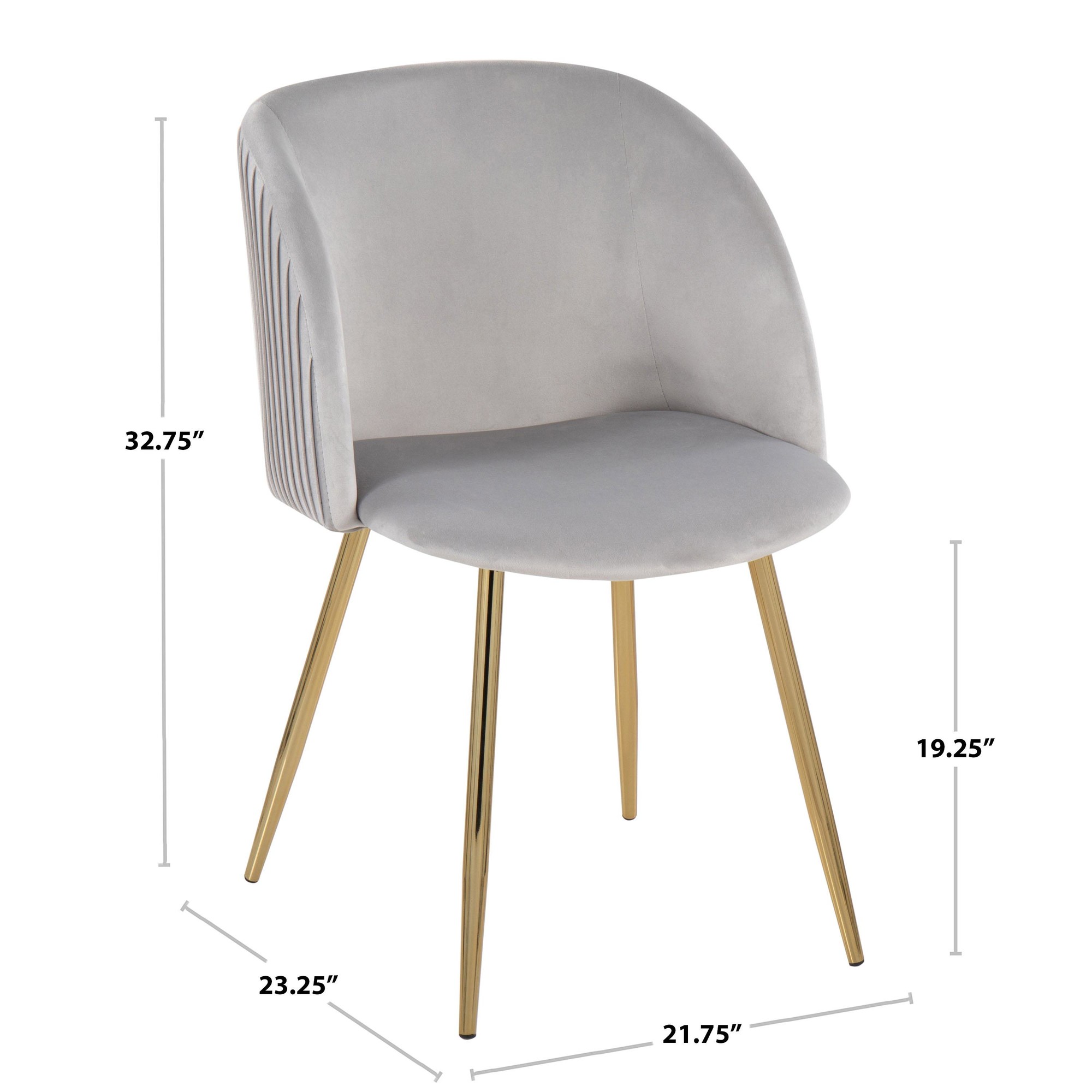 Fran Gold and Blush Velvet Contemporary Dining Chairs (Set of 2) 9 Fran Gold and Blush Velvet Contemporary Dining Chairs (Set of 2) - Image 9