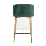 Fran Gold and Green Velvet Contemporary Counter Stool (Set of 2) 15 Fran Gold and Green Velvet Contemporary Counter Stool (Set of 2)