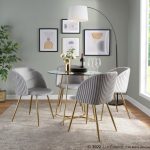 Fran Gold and Silver Velvet Pleated Contemporary Chairs (Set of 2) 14 Fran Gold and Silver Velvet Pleated Contemporary Chairs (Set of 2)