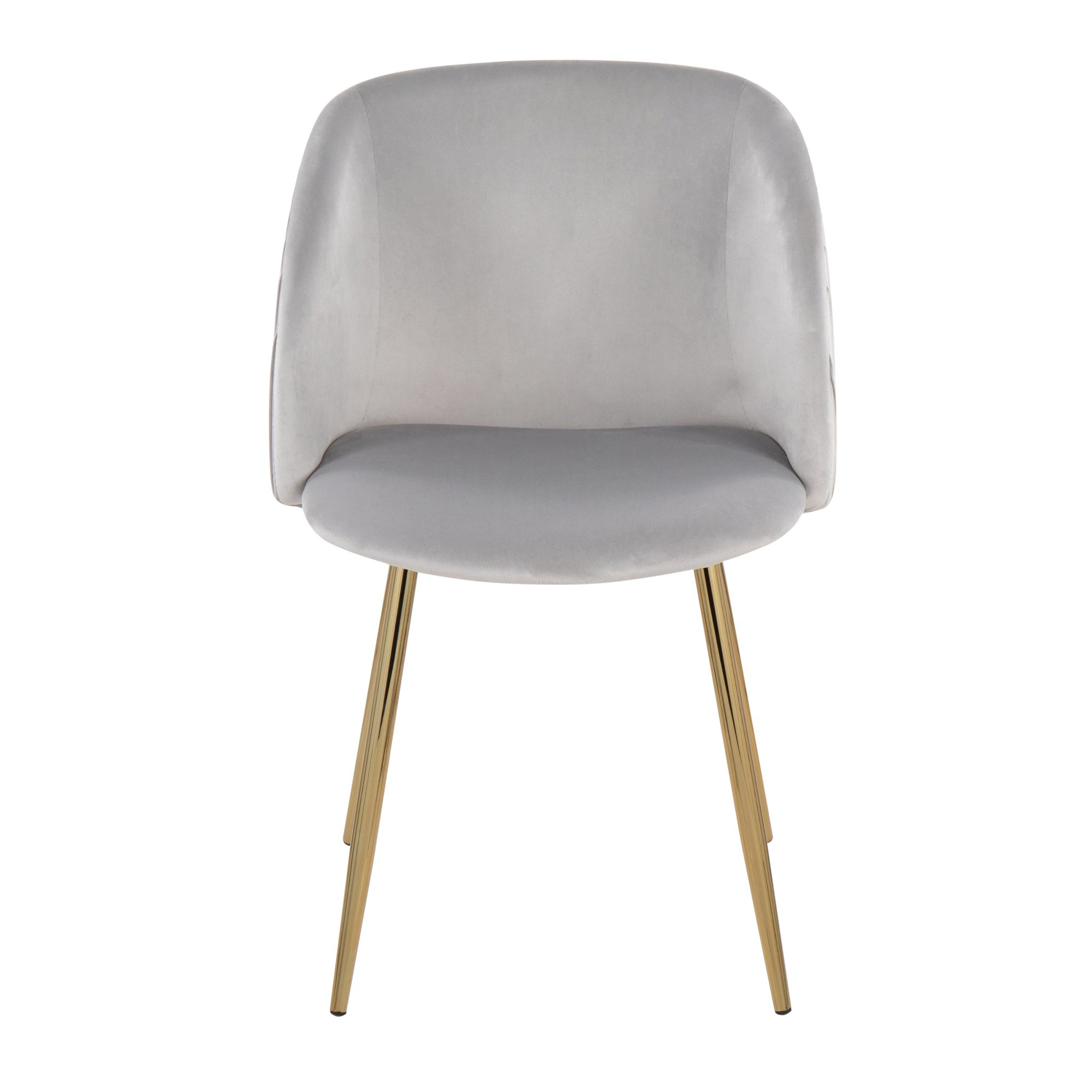Fran Gold and Silver Velvet Pleated Contemporary Chairs (Set of 2) 9 Fran Gold and Silver Velvet Pleated Contemporary Chairs (Set of 2) - Image 9