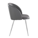 Fran Grey Faux Leather Contemporary Dining Chairs (Set of 2) 11 Fran Grey Faux Leather Contemporary Dining Chairs (Set of 2)
