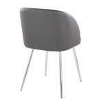 Fran Grey Faux Leather Contemporary Dining Chairs (Set of 2) 12 Fran Grey Faux Leather Contemporary Dining Chairs (Set of 2)