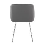 Fran Grey Faux Leather Contemporary Dining Chairs (Set of 2) 13 Fran Grey Faux Leather Contemporary Dining Chairs (Set of 2)