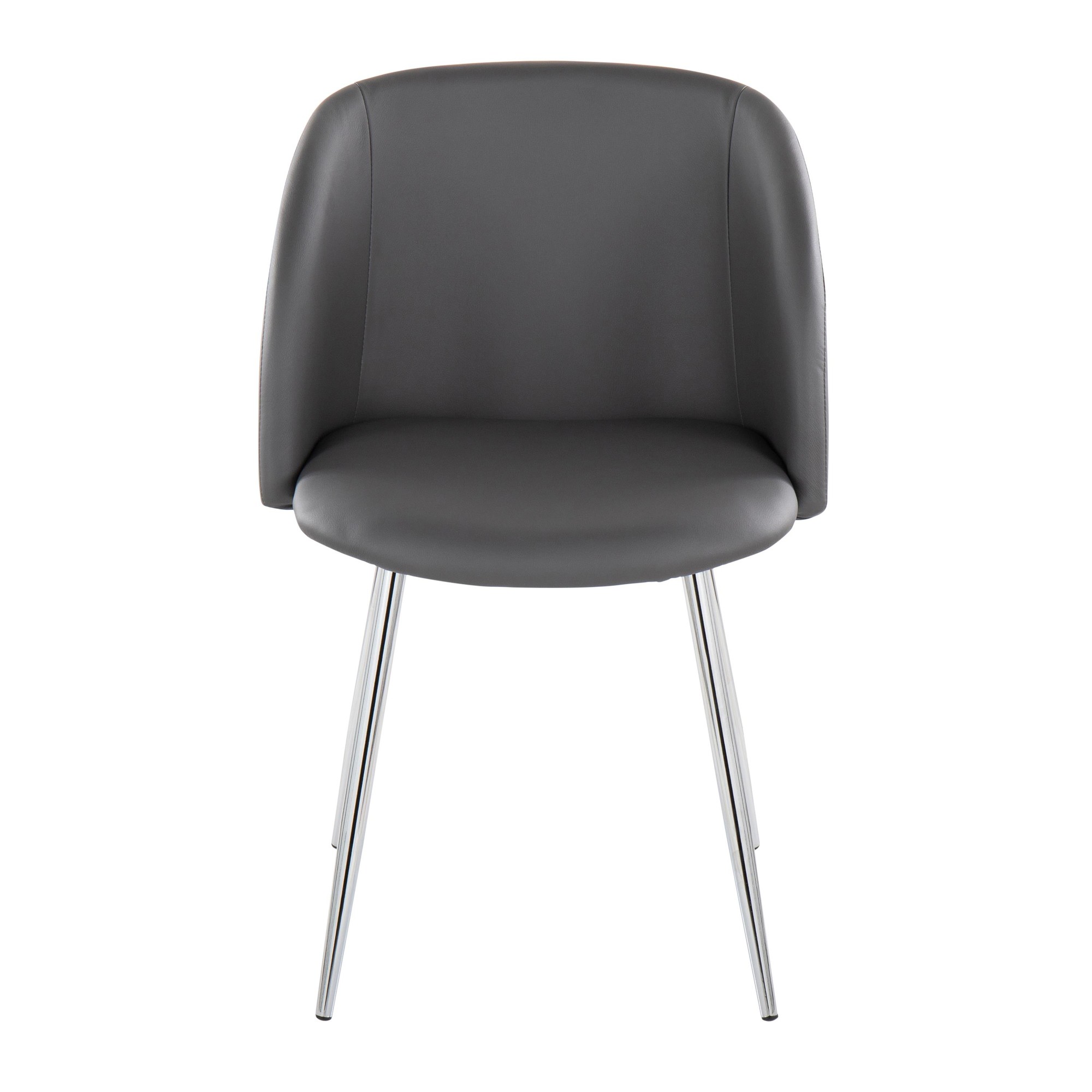 Fran Grey Faux Leather Contemporary Dining Chairs (Set of 2) 6 Fran Grey Faux Leather Contemporary Dining Chairs (Set of 2) - Image 6