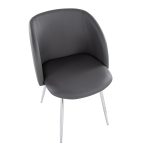 Fran Grey Faux Leather Contemporary Dining Chairs (Set of 2) 15 Fran Grey Faux Leather Contemporary Dining Chairs (Set of 2)