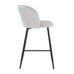 Fran Pleated Black Metal Silver Velvet Contemporary Counter Stools (Set of 2) 13 Fran Pleated Black Metal Silver Velvet Contemporary Counter Stools (Set of 2)
