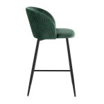 Fran Pleated Green Velvet Black Metal Contemporary Counter Stools (Set of 2) 13 Fran Pleated Green Velvet Black Metal Contemporary Counter Stools (Set of 2)