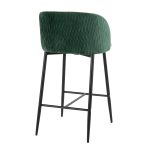 Fran Pleated Green Velvet Black Metal Contemporary Counter Stools (Set of 2) 14 Fran Pleated Green Velvet Black Metal Contemporary Counter Stools (Set of 2)