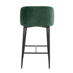 Fran Pleated Green Velvet Black Metal Contemporary Counter Stools (Set of 2) 15 Fran Pleated Green Velvet Black Metal Contemporary Counter Stools (Set of 2)