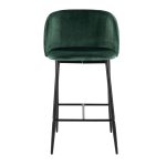 Fran Pleated Green Velvet Black Metal Contemporary Counter Stools (Set of 2) 16 Fran Pleated Green Velvet Black Metal Contemporary Counter Stools (Set of 2)