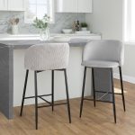 Fran Pleated Silver Velvet Black Metal Contemporary Counter Stools (Set of 2) 10 Fran Pleated Silver Velvet Black Metal Contemporary Counter Stools (Set of 2)