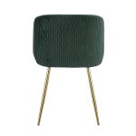 Fran Pleated Waves Emerald Green Velvet Contemporary Dining Chairs (Set of 2) 16 Fran Pleated Waves Emerald Green Velvet Contemporary Dining Chairs (Set of 2)