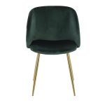 Fran Pleated Waves Emerald Green Velvet Contemporary Dining Chairs (Set of 2) 17 Fran Pleated Waves Emerald Green Velvet Contemporary Dining Chairs (Set of 2)