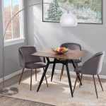 Fran Walnut Grey Velvet Contemporary Dining Chairs (Set of 2) 15 Fran Walnut Grey Velvet Contemporary Dining Chairs (Set of 2)