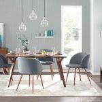 Fran Walnut Grey Velvet Contemporary Dining Chairs (Set of 2) 14 Fran Walnut Grey Velvet Contemporary Dining Chairs (Set of 2)