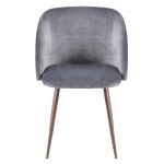 Fran Walnut Grey Velvet Contemporary Dining Chairs (Set of 2) 21 Fran Walnut Grey Velvet Contemporary Dining Chairs (Set of 2)