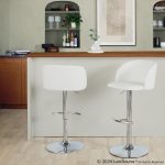Fran White Faux Leather Chrome Contemporary Adjustable Barstools (Set of 2) 11 Fran White Faux Leather Chrome Contemporary Adjustable Barstools (Set of 2)