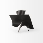 Francesca 11.8L x 11.8W x 11.8H Black Metal Sculptural Decorative Object