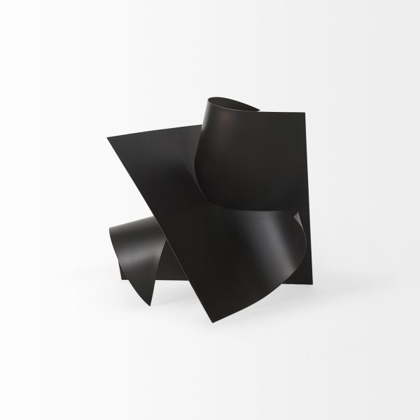 Francesca 11.8L x 11.8W x 11.8H Black Metal Sculptural Decorative Object 3