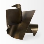 Francesca 18.1L x 18.1W x 18.1H Antique Gold Metal Sculptural Decorative Object 12 Francesca 18.1L x 18.1W x 18.1H Antique Gold Metal Sculptural Decorative Object