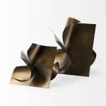 Francesca 18.1L x 18.1W x 18.1H Antique Gold Metal Sculptural Decorative Object 14 Francesca 18.1L x 18.1W x 18.1H Antique Gold Metal Sculptural Decorative Object