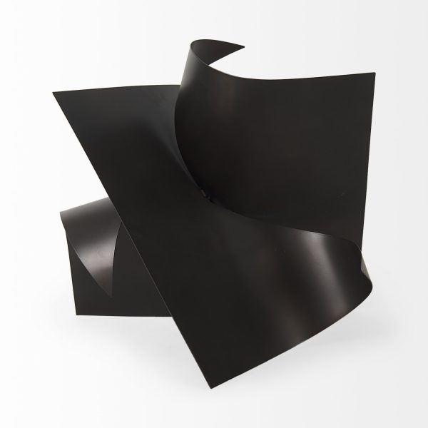 Francesca 18.1L x 18.1W x 18.1H Black Metal Sculptural Decorative Object 3