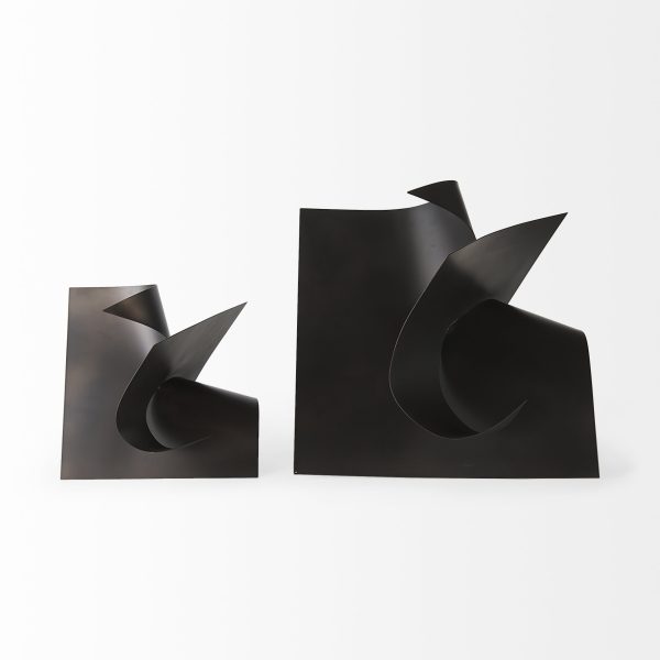 Francesca 18.1L x 18.1W x 18.1H Black Metal Sculptural Decorative Object 4