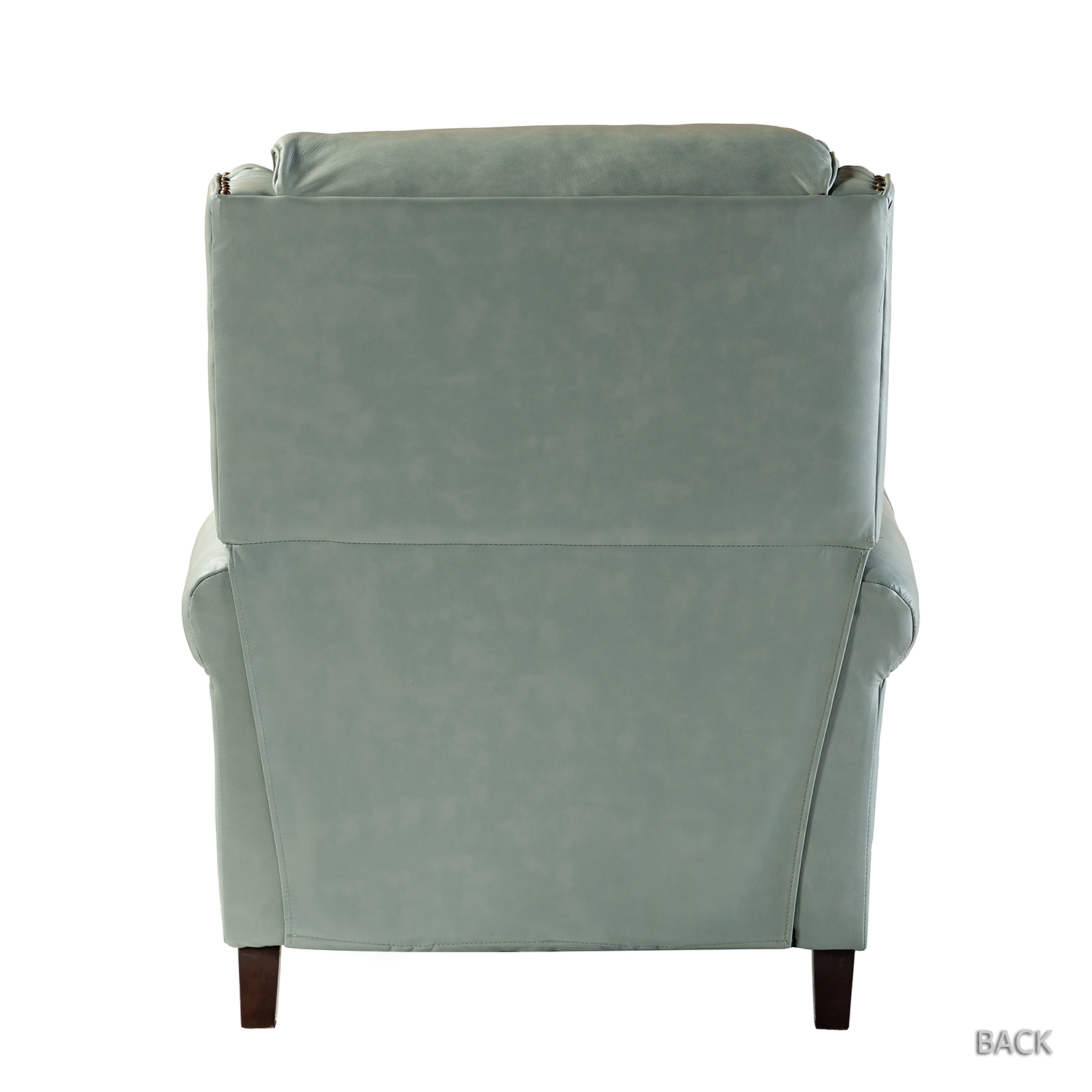 Franco Sage Leather Mid-Century Modern Nailhead Trim Recliner 4 Franco Sage Leather Mid-Century Modern Nailhead Trim Recliner - Image 4