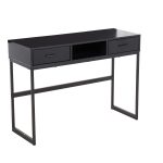 Franklin Black Contemporary Console Table with Storage