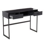 Franklin Black Contemporary Console Table with Storage