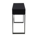 Franklin Black Contemporary Console Table with Storage