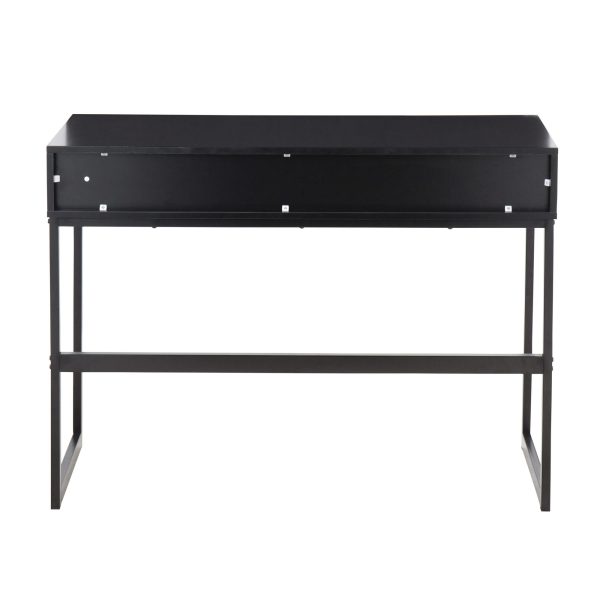 Franklin Black Contemporary Console Table with Storage 5