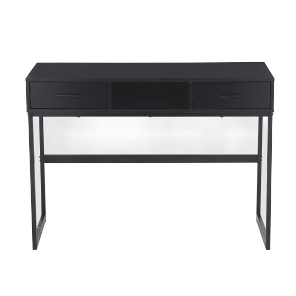Franklin Black Contemporary Console Table with Storage 6