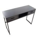 Franklin Black Contemporary Console Table with Storage