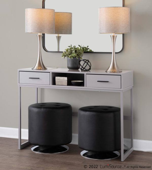 Franklin Contemporary Grey Console Table 1