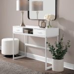 Franklin White Contemporary Console Table with Storage