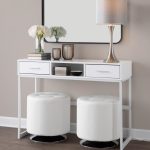 Franklin White Contemporary Console Table with Storage