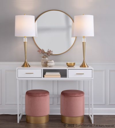 Franklin White Contemporary Console Table with Storage