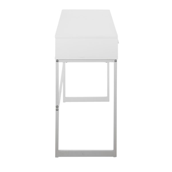 Franklin White Contemporary Console Table with Storage 6